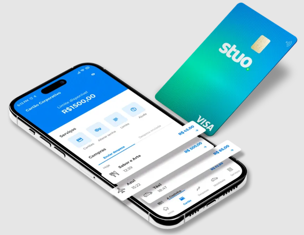 Cartão corporativo da Stuo.