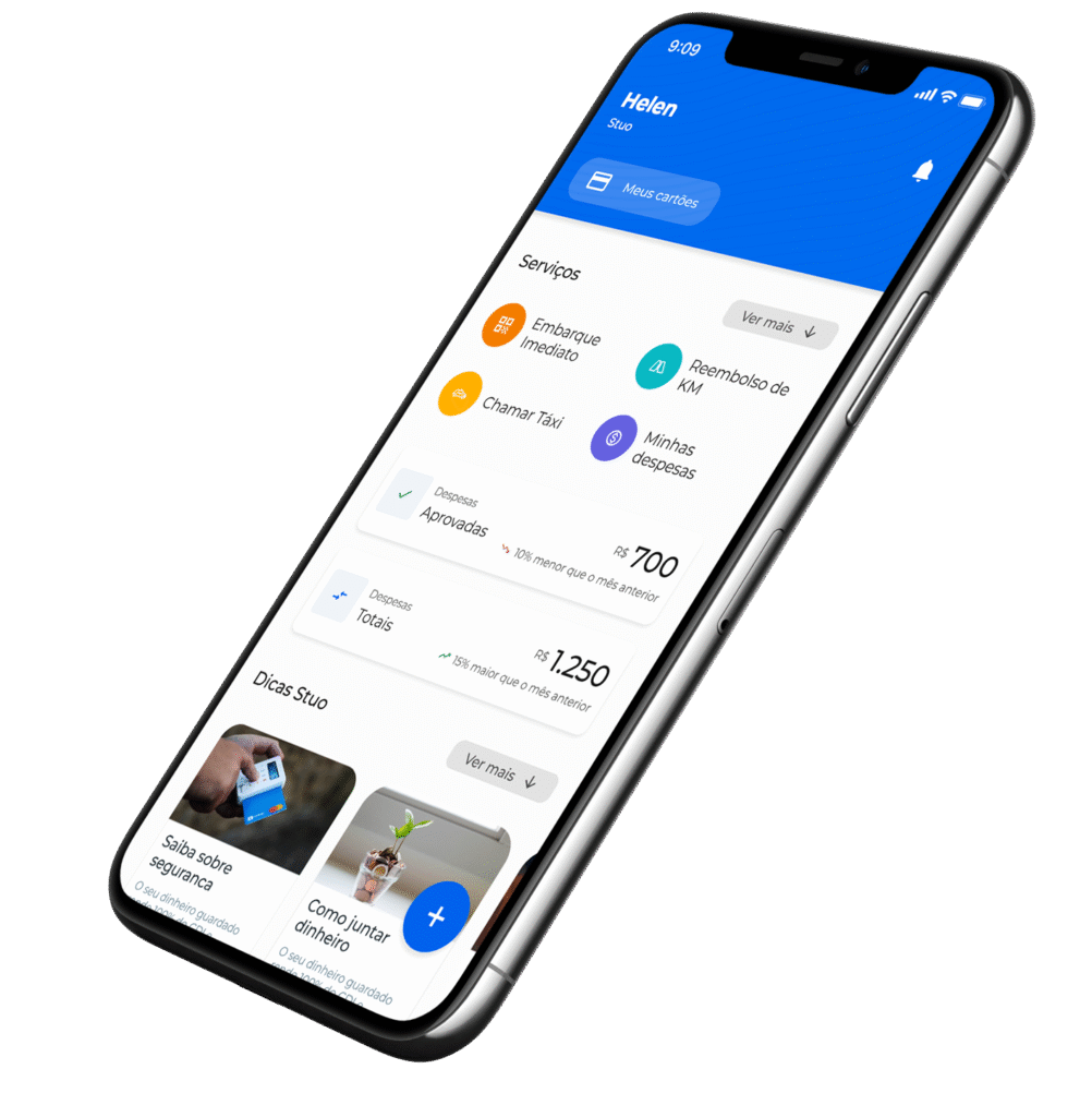 Controle de despesas e reembolsos no app da Stuo